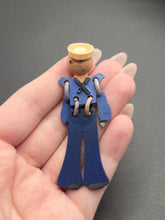 Load image into Gallery viewer, 1940s World War Two US Navy Sailor Buddy Brooch

