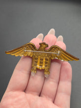 Load image into Gallery viewer, 1940s World War Two Celluloid US Eagle Brooch
