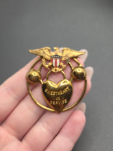 Load image into Gallery viewer, 1940s World War Two US Sweetheart in Service Brooch
