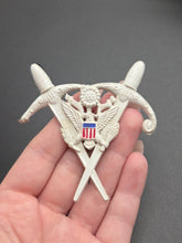 Load image into Gallery viewer, 1940s World War Two US Sword Celluloid Brooch
