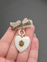Load image into Gallery viewer, 1940s World War Two US Mother of Pearl Sweetheart Brooch

