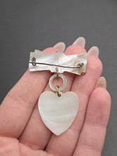 Load image into Gallery viewer, 1940s World War Two US Mother of Pearl Sweetheart Brooch
