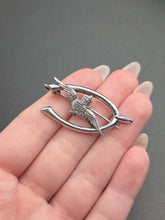 Load image into Gallery viewer, 1940s World War Two RAF Wishbone Sweetheart Brooch
