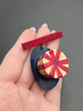 Load image into Gallery viewer, 1940s RARE World War Two Uncle Sam Hat Brooch

