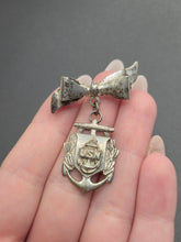 Load image into Gallery viewer, 1940s World War Two USN Sterling Silver Sweetheart Brooch
