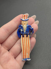 Load image into Gallery viewer, 1940s World War Two RARE Uncle Sam Buddy Brooch
