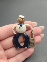 Load image into Gallery viewer, 1940s World War Two USN Sailor Sweetheart Brooch
