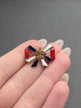 Load image into Gallery viewer, 1940s Red, White, Blue Enamel Bow Brooch
