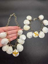 Load image into Gallery viewer, 1940s Rare World War Two Shell USAAF Hand Painted Necklace and Bracelet Set
