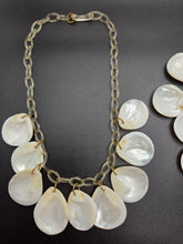 Load image into Gallery viewer, 1940s Rare World War Two Shell USAAF Hand Painted Necklace and Bracelet Set
