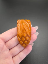 Load image into Gallery viewer, 1940s Chunky Orange Bakelite Grapes Dress Clip
