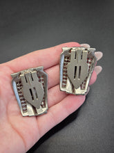 Load image into Gallery viewer, 1930s Art Deco Glass, Paste and Filigree Matching Dress Clip Set
