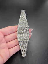 Load image into Gallery viewer, 1930s Art Deco HUGE Rhinestone Glass Chrome Dress Clip

