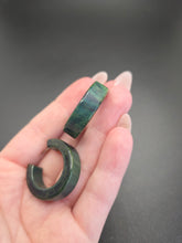 Load image into Gallery viewer, 1940s Blue Moon Bakelite Hoop Earrings
