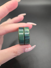 Load image into Gallery viewer, 1940s Blue Moon Bakelite Hoop Earrings
