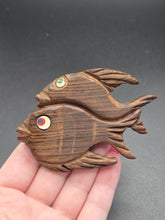 Load image into Gallery viewer, 1940s Carved Wood Fish Brooch
