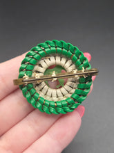 Load image into Gallery viewer, 1940s Make Do and Mend Green Horse Wirework Brooch
