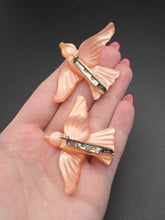 Load image into Gallery viewer, 1940s Coro Pink Nylon Bird Brooch Set
