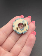 Load image into Gallery viewer, 1940s Carved Forget Me Not Brooch
