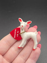 Load image into Gallery viewer, 1940s Be My Valentine Celluloid Deer Brooch
