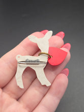 Load image into Gallery viewer, 1940s Be My Valentine Celluloid Deer Brooch
