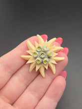 Load image into Gallery viewer, 1940s Carved Edelweiss Brooch
