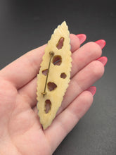 Load image into Gallery viewer, 1940s Huge Carved Forget Me Not Brooch
