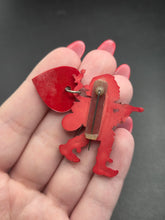 Load image into Gallery viewer, 1940s Rare Celluloid Valentine's Hiker Brooch
