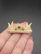 Load image into Gallery viewer, 1940s Carved Edelweiss Dove Brooch
