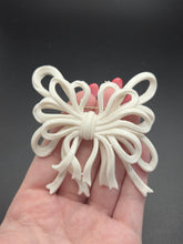 Load image into Gallery viewer, 1940s White Huge Celluloid Bow Brooch
