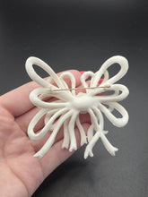 Load image into Gallery viewer, 1940s White Huge Celluloid Bow Brooch
