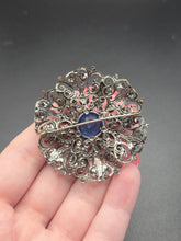 Load image into Gallery viewer, 1930s Czech Bright Multicoloured Glass Filigree Brooch
