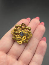 Load image into Gallery viewer, 1930s Czech Multicoloured Glass Filigree Brooch

