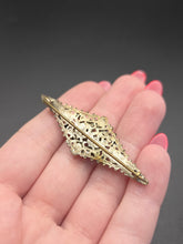 Load image into Gallery viewer, 1930s Czech Multicoloured Glass Filigree Brooch
