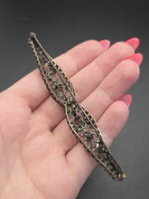 Load image into Gallery viewer, 1930s Czech Long Filigree Multicoloured Bar Brooch
