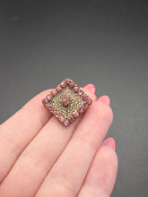Load image into Gallery viewer, 1930s Tiny Czech Pink Glass Filigree Brooch
