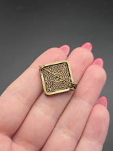 Load image into Gallery viewer, 1930s Tiny Czech Pink Glass Filigree Brooch
