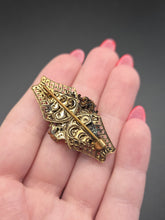 Load image into Gallery viewer, 1930s Czech Multicoloured Glass Filigree Brooch
