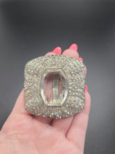 Load image into Gallery viewer, 1930s Art Deco Chunky Metal and Glass Buckle
