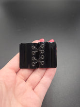 Load image into Gallery viewer, 1930s Black Glass Corset Pattern Buckle
