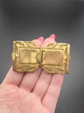 Load image into Gallery viewer, 1930s Deco Green Glass Filigree Buckle
