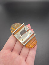 Load image into Gallery viewer, 1940s Apple Juice Carved Bakelite Buckle
