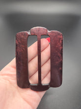 Load image into Gallery viewer, 1940s Huge Aubergine Purple Galalith Buckle

