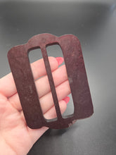 Load image into Gallery viewer, 1940s Huge Aubergine Purple Galalith Buckle
