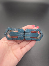 Load image into Gallery viewer, 1930s Deco Petrol Blue Huge Galalith Buckle
