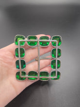 Load image into Gallery viewer, 1940s HUGE Green Glass Gem Buckle
