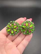 Load image into Gallery viewer, 1930s Czech Green Glass Deco Buckle

