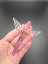 Load image into Gallery viewer, 1940s Rare Purple Lucite Flying Fish Brooch
