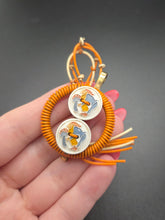 Load image into Gallery viewer, 1940 Make Do and Mend Orange Wirework Brooch
