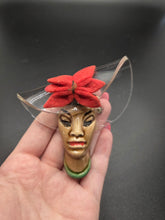 Load image into Gallery viewer, 1940s Rare Elzac Lucite Curved Hat Lady Brooch
